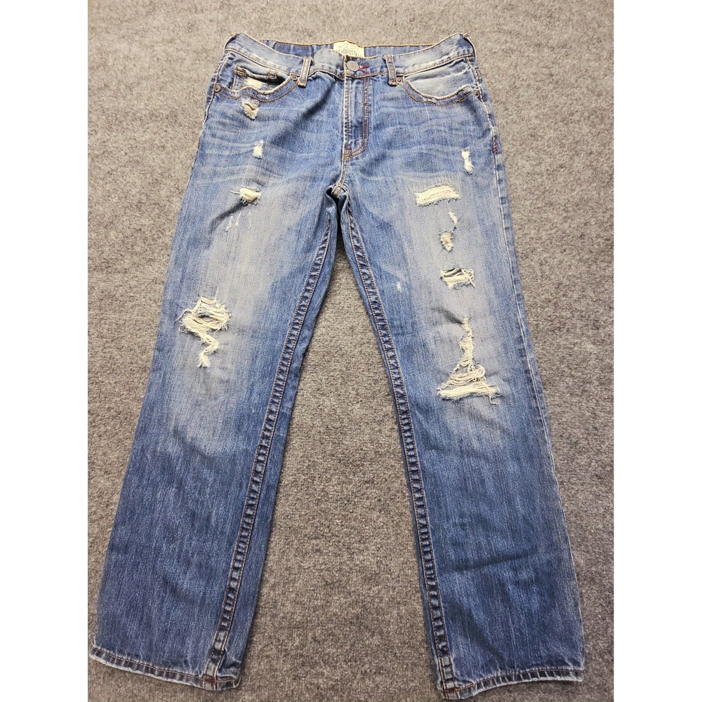 VTG Aeropostale Jeans Mens 34x32(36x32) Distressed Straight Leg Y2K 100% Cotton
